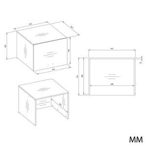 Waschmaschinenschrank Nora in Farbe von kommodly