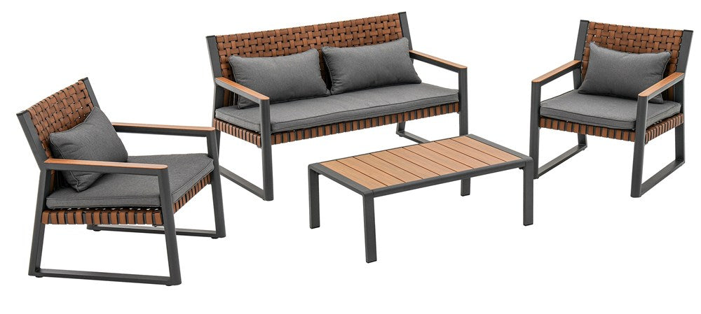 Gartenmöbel-Set Niko Grau in Farbe von kommodly