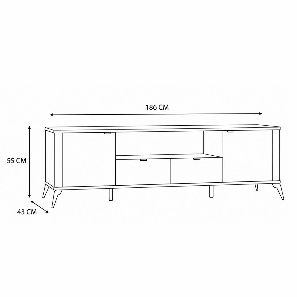 TV-Lowboard Vero in Farbe von kommodly