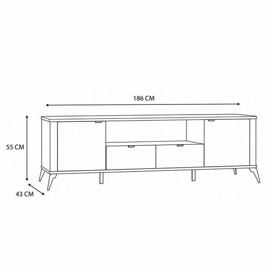 TV-Lowboard Vero in Farbe von kommodly