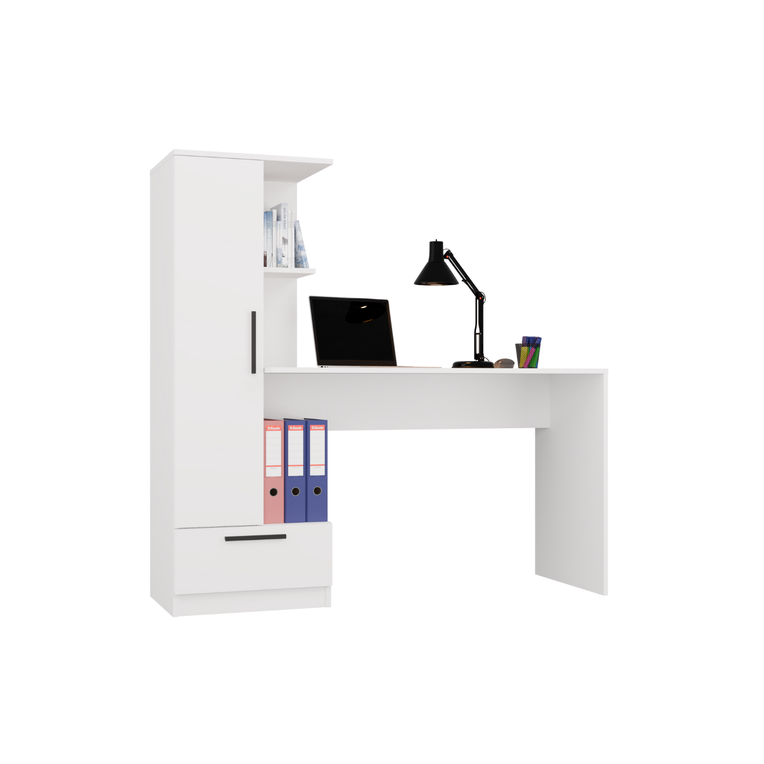 Schreibtisch Set Sally in Farbe Weiß Matt von Kommodly