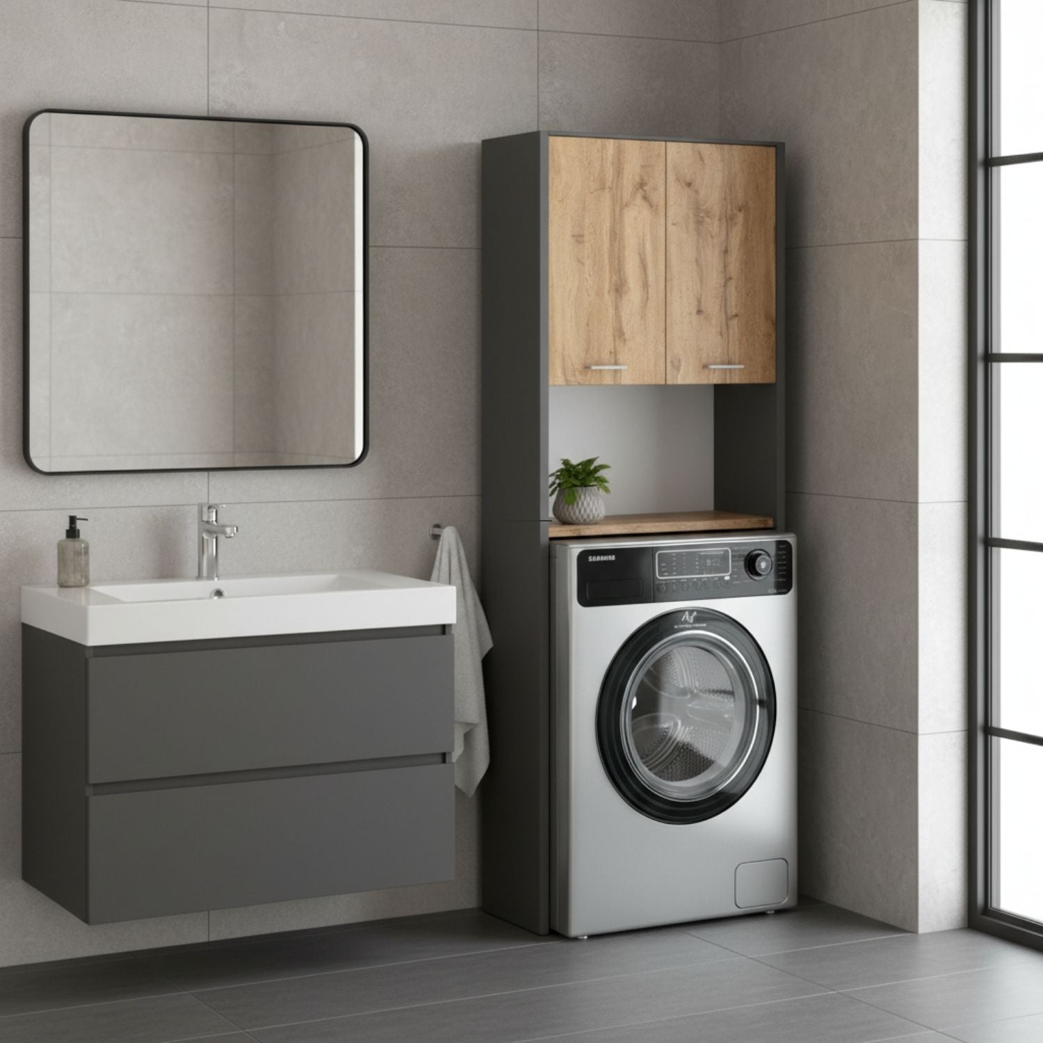 Waschmaschinenschrank Waschli in Farbe von Kommodly