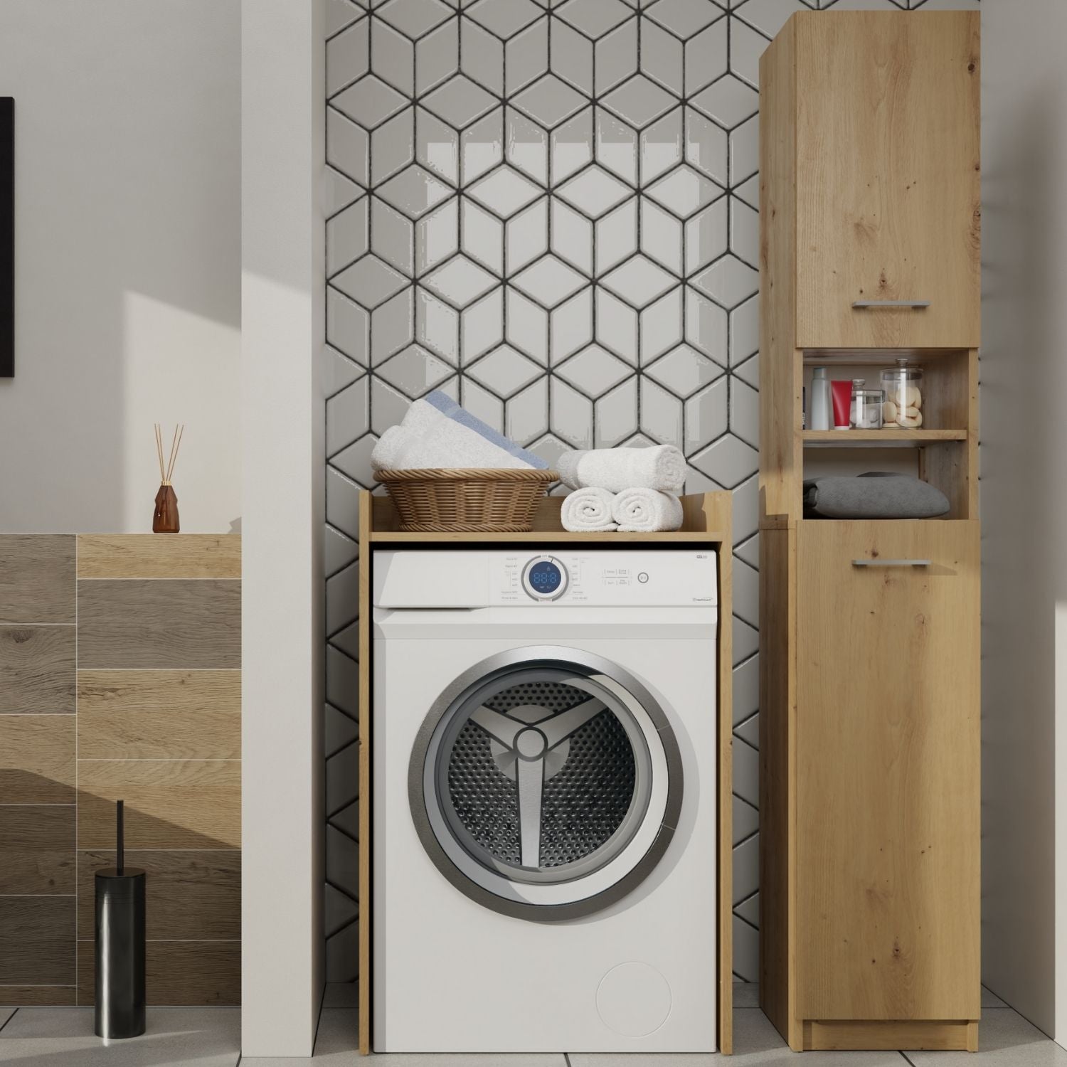 Waschmaschinenschrank Waschli Klein B in Farbe von Kommodly