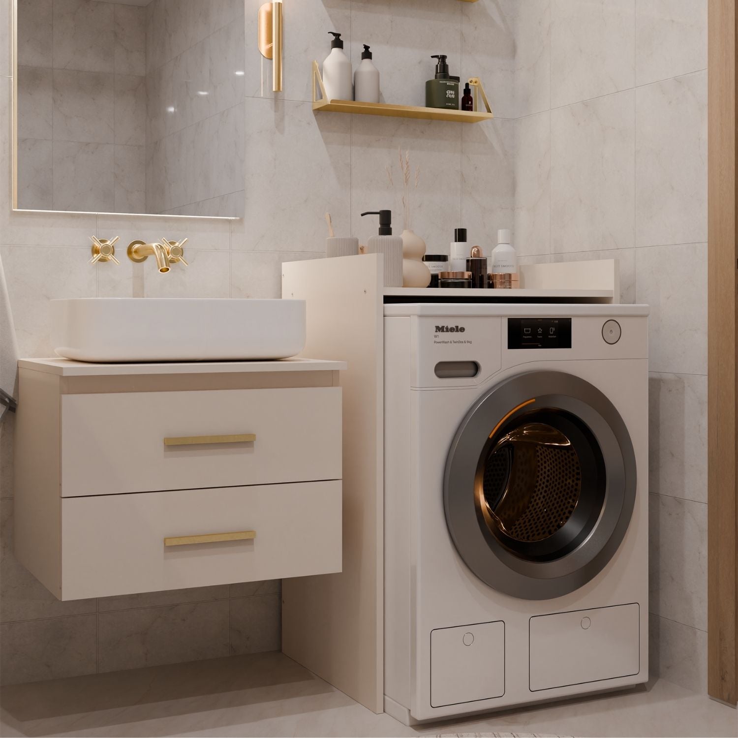 Waschmaschinenschrank Waschli Klein B in Farbe von Kommodly
