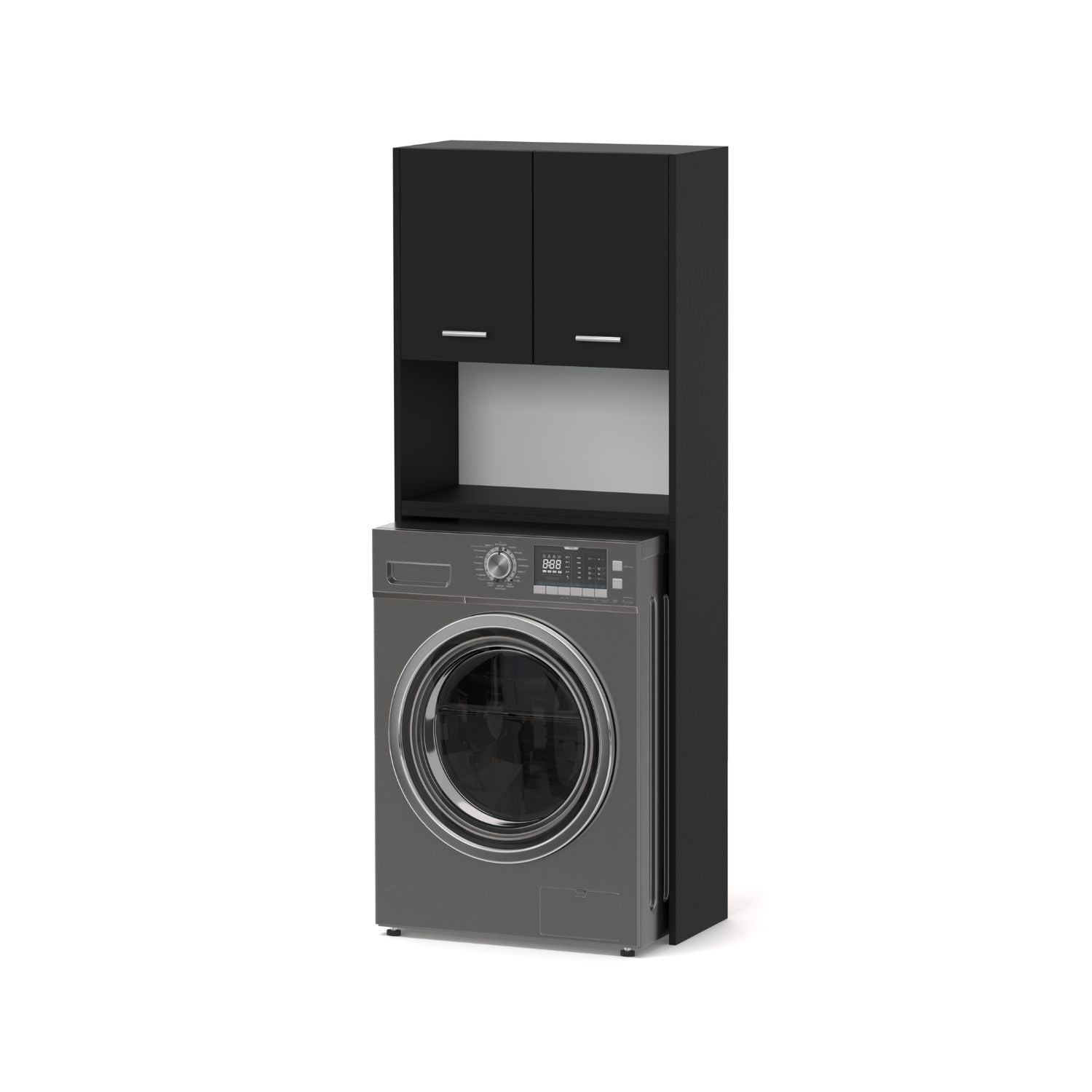 Waschmaschinenschrank Waschli in Farbe Schwarz Matt von Kommodly