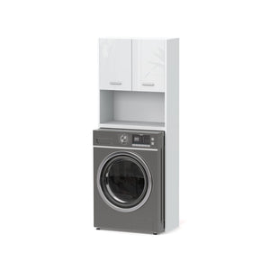 Waschmaschinenschrank Waschli in Farbe Weiß Hochglanz von Kommodly