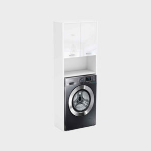 Waschmaschinenschrank Waschli in Farbe Weiß Hochglanz von Kommodly