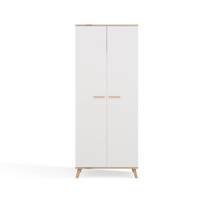 Kleiderschrank Luxi Weiß/Eiche in Farbe von kommodly
