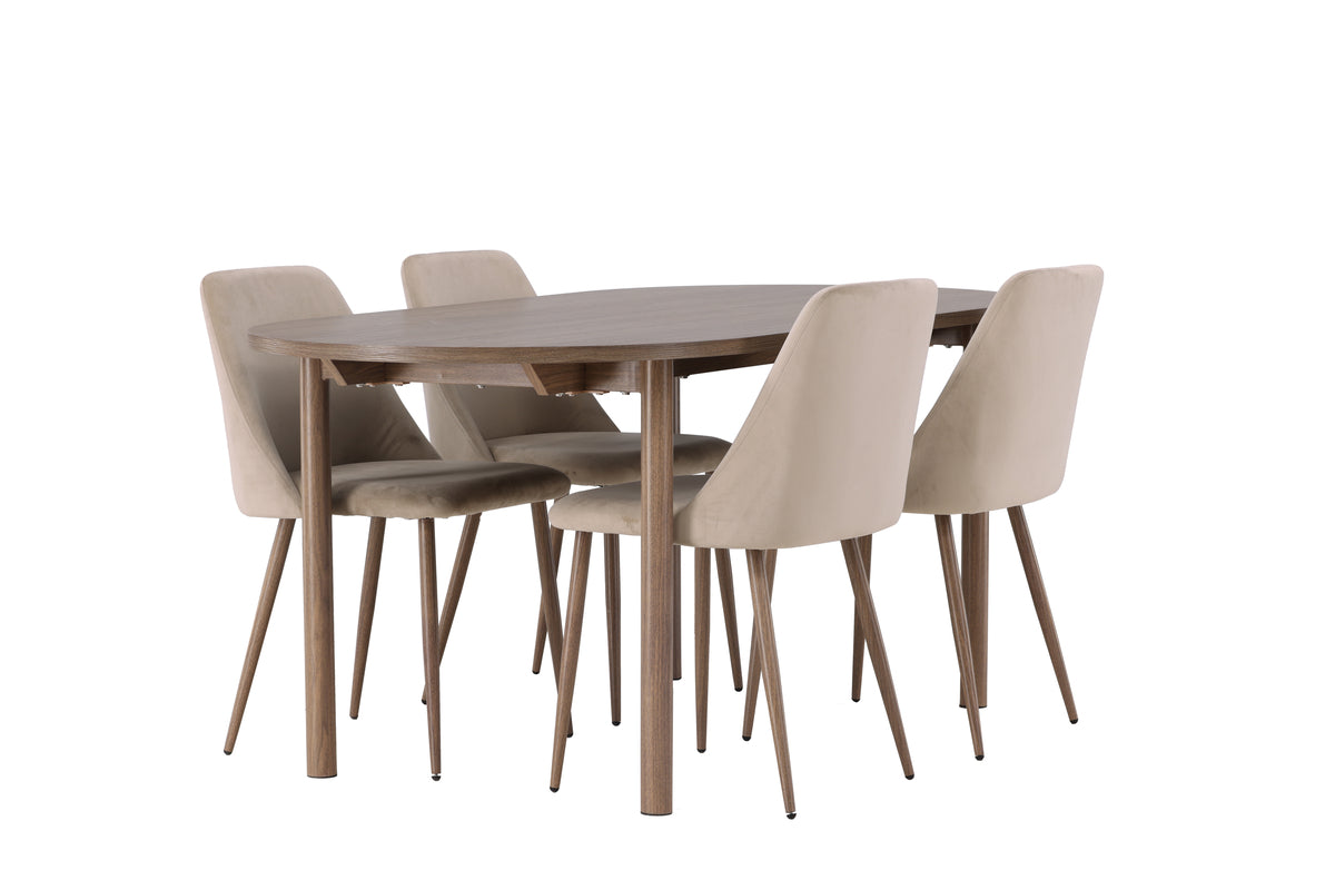 Esszimmer-Set Livo Braun in Farbe von kommodly