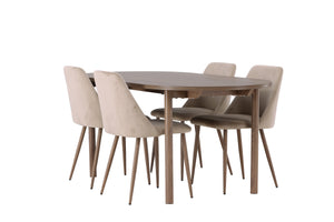 Esszimmer-Set Livo Braun in Farbe von kommodly