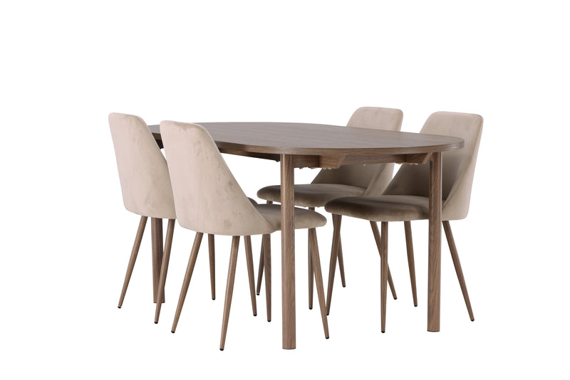 Esszimmer-Set Livo Braun in Farbe von kommodly