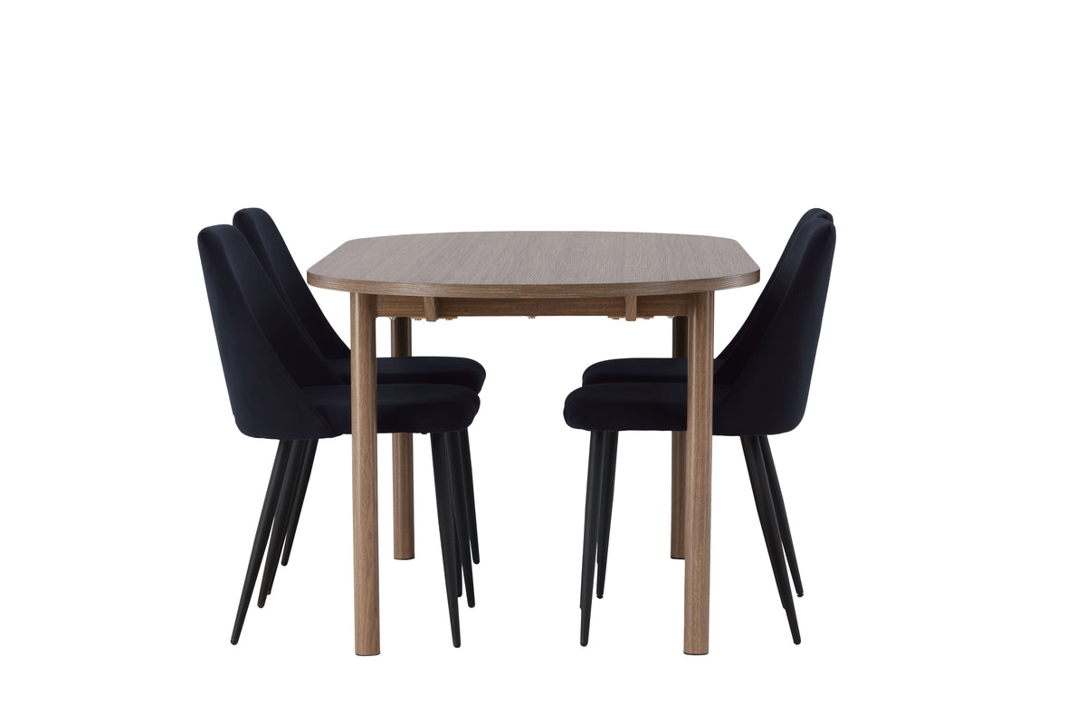 Esszimmer-Set Livo Braun in Farbe von kommodly