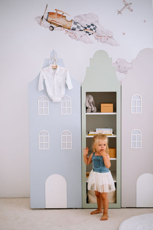 Kinderkleiderschrank Modell Leon in Farbe von Domo Kids