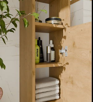Badezimmerschrank Iva Weiß in Farbe von kommodly