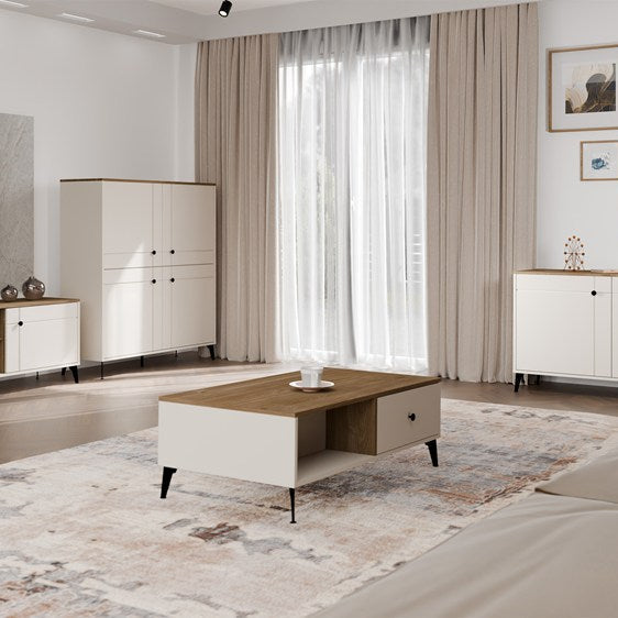 Couchtisch Tova Beige & Eiche in Farbe von kommodly