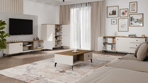 Couchtisch Tova Beige/Eiche in Farbe von kommodly