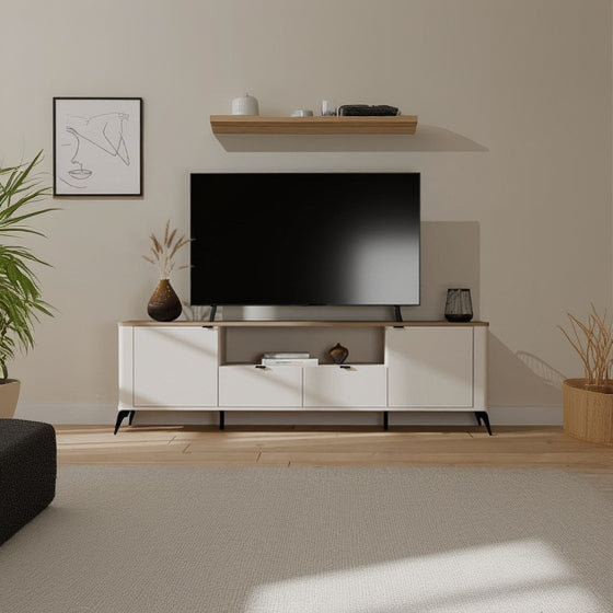 TV-Lowboard Vero in Farbe Kaschmir Natur von kommodly
