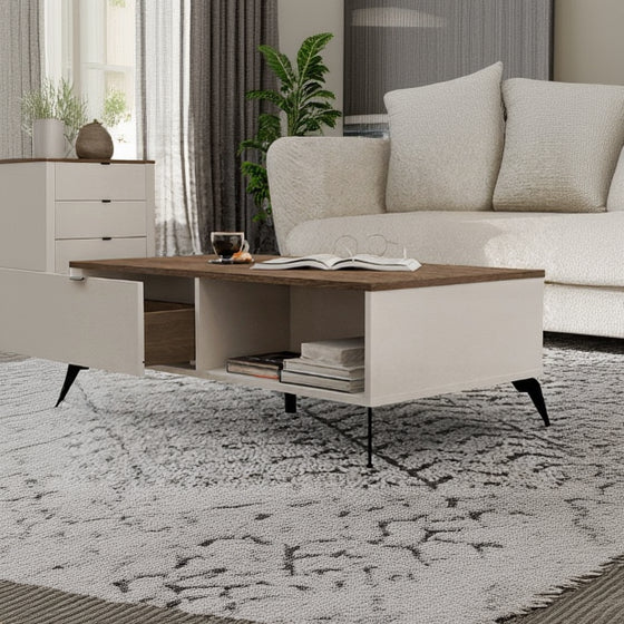 Couchtisch Kora Beige in Farbe Beige Natur von kommodly