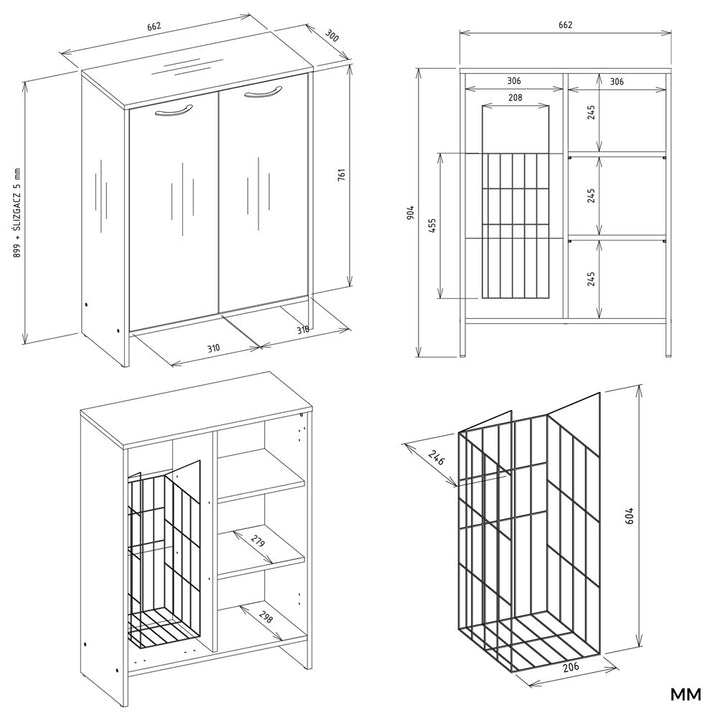Badezimmerschrank Kato in Farbe von kommodly